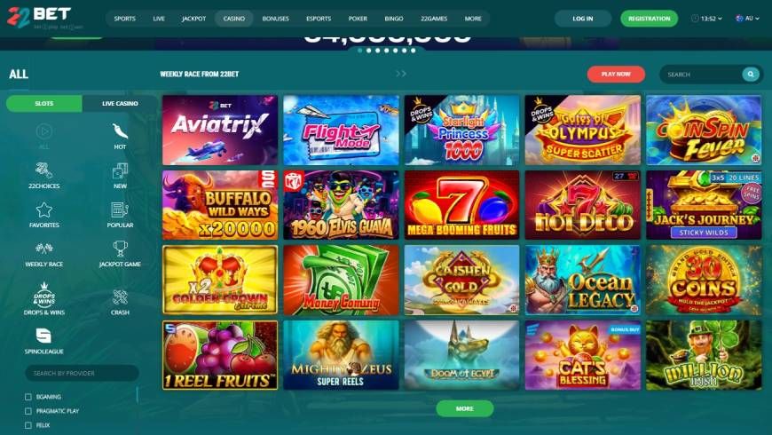 22Bet Casino Pokies