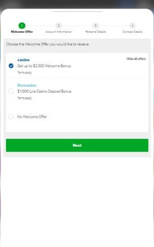 Betway Casino Register Mobile