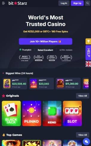 BitStarz Casino Home Page Mobile