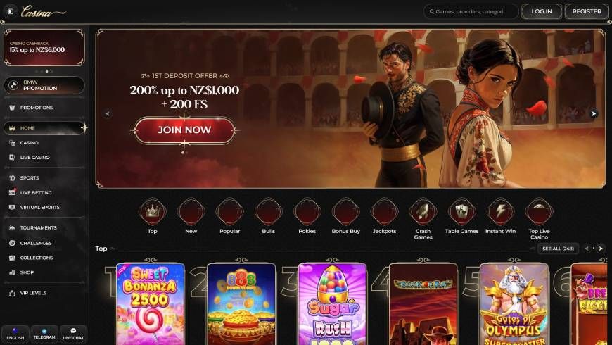 Casina Casino Home Page