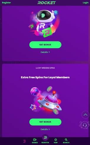 Casino Rocket Bonuses Mobile