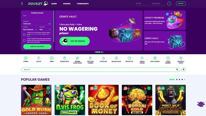 Casino Rocket Home Page