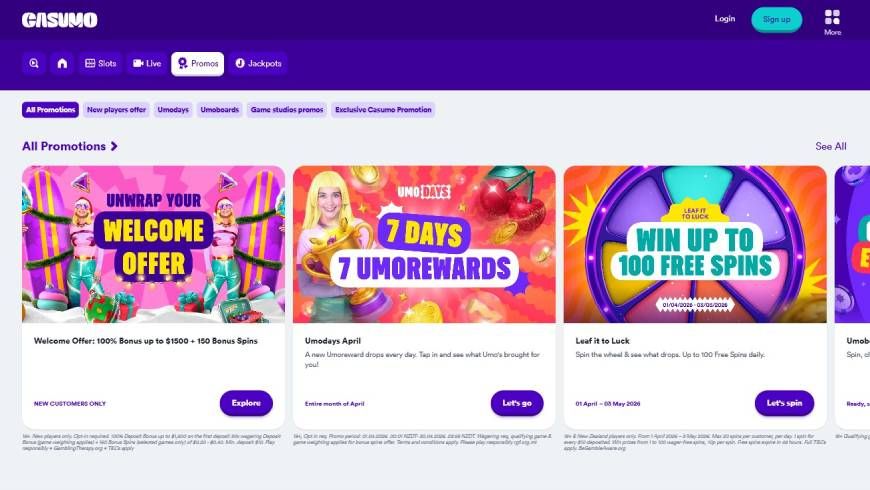 Casumo Casino Bonuses