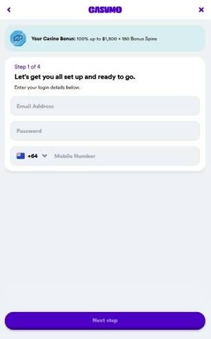 Casumo Casino Register Mobile