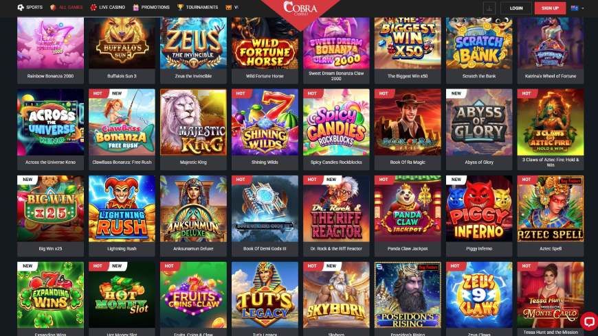 Cobra Casino Pokies