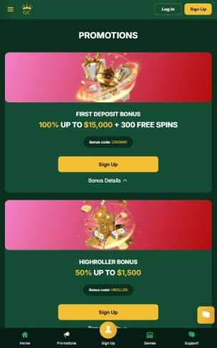 Golden Crown Casino Bonuses Mobile