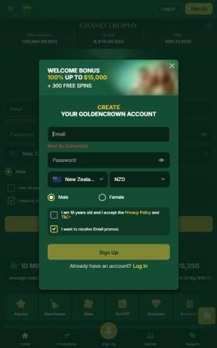 Golden Crown Casino Register Mobile