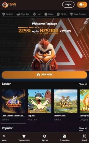Hugo Casino Home Page Mobile