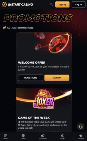 Instant Casino Bonuses Mobile