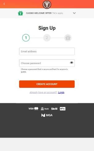 LeoVegas Casino Register Mobile