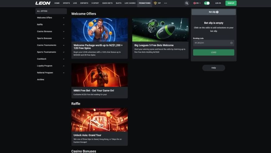 Leon Casino Bonuses