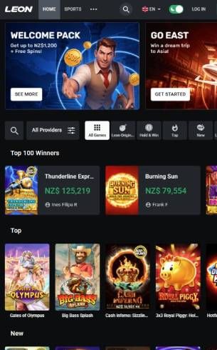 Leon Casino Home Page Mobile