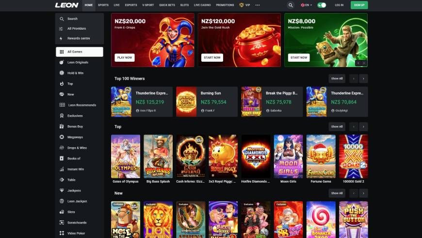 Leon Casino Home Page