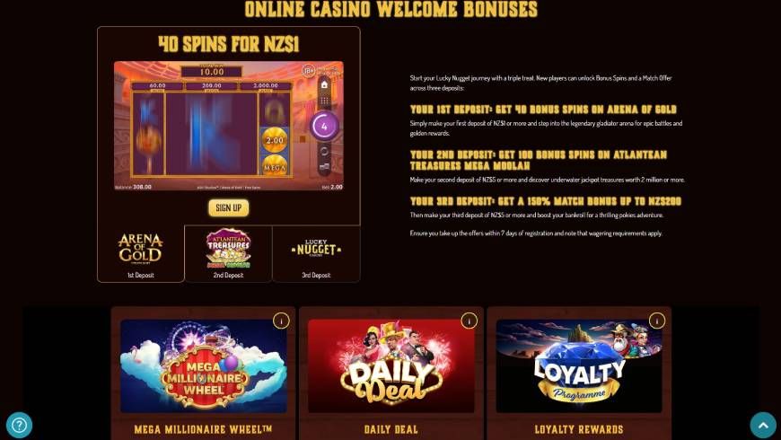 Lucky Nugget Casino Bonuses