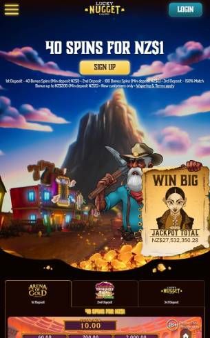 Lucky Nugget Casino Home Page Mobile