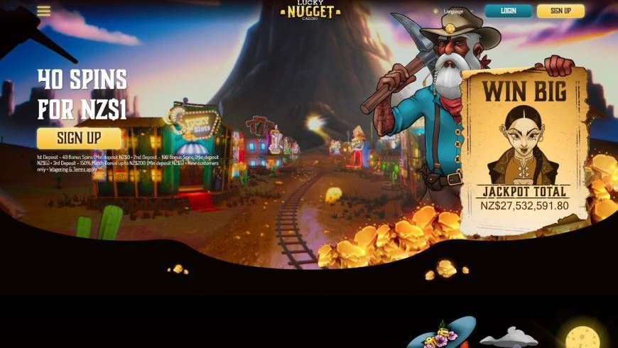 Lucky Nugget Casino Home Page