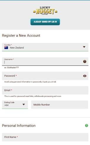 Lucky Nugget Casino Register Mobile