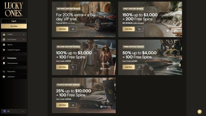 Lucky Ones Casino Bonuses
