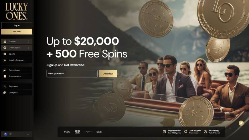 Lucky Ones Casino Home Page