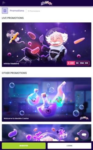 Madnix Casino Bonuses Mobile