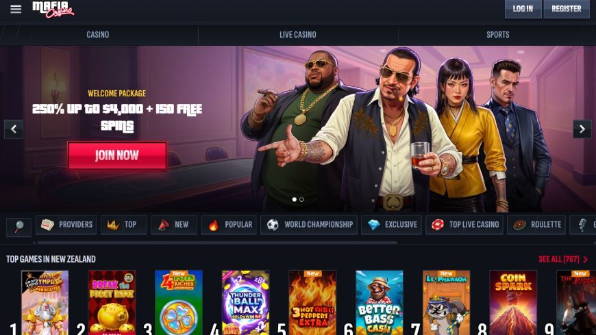 Mafia casino home page