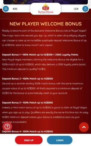 Royal Vegas Casino Bonuses Mobile