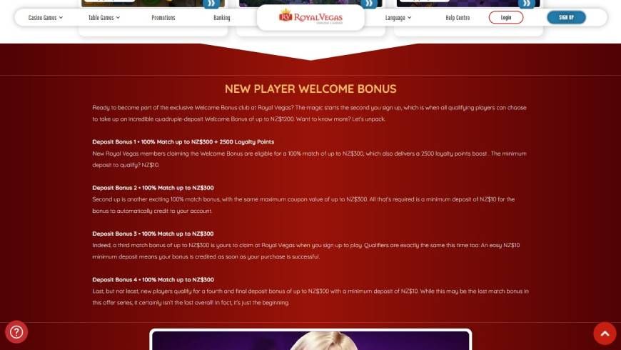 Royal Vegas Casino Bonuses