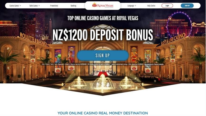 Royal Vegas Casino Home Page