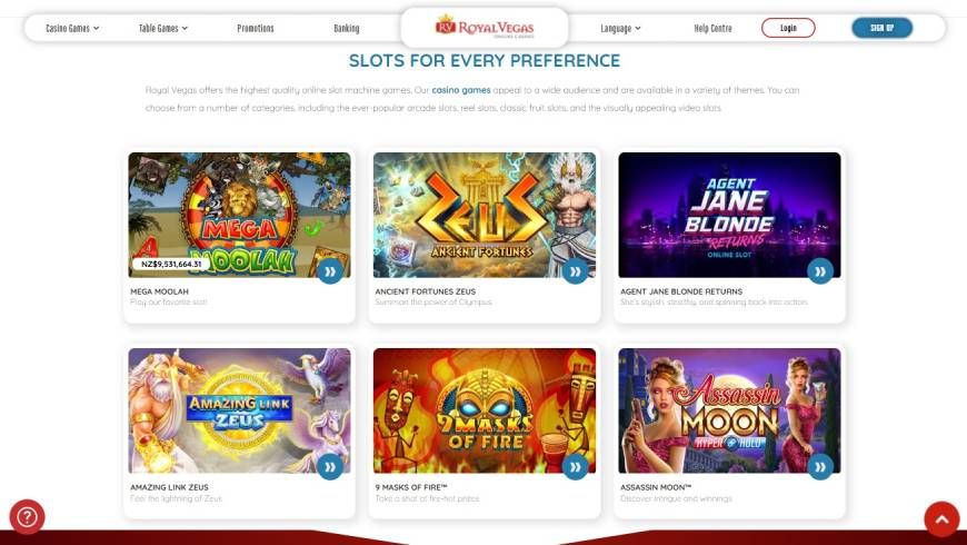 Royal Vegas Casino Pokies