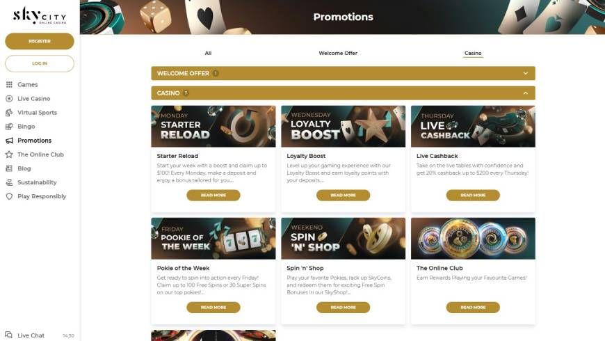 Skycity Casino Bonuses