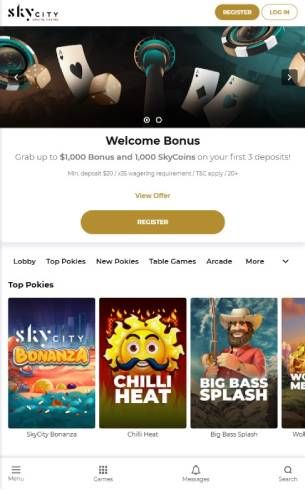Skycity Casino Home Page Mobile