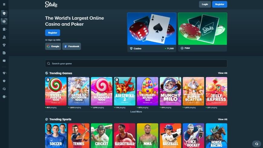 Stake Casino Home Page