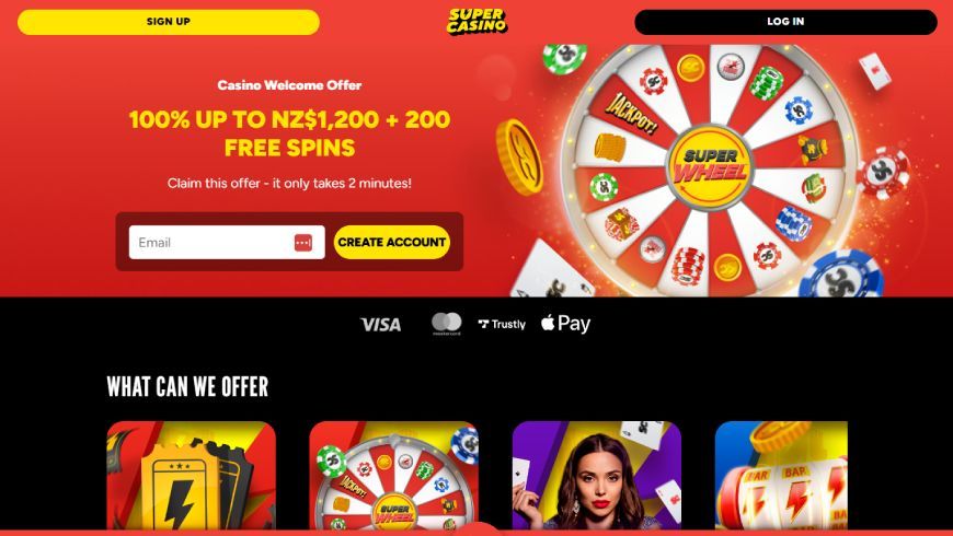 Super casino home page