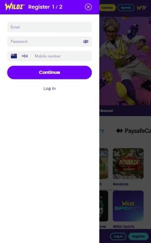 Wildz Casino Register Mobile