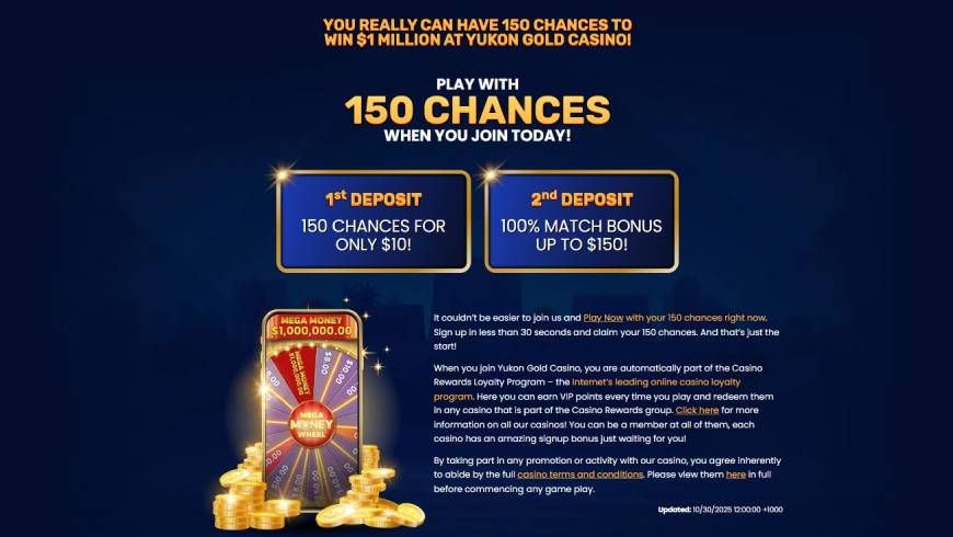 Yukon Gold Casino Bonuses